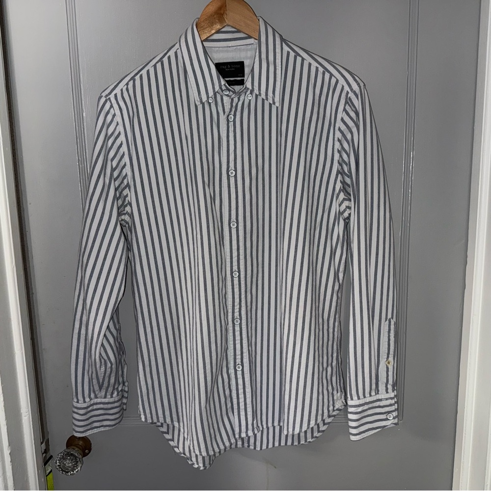 Rag & Bone Striped Shirt - Fit 2 Medium